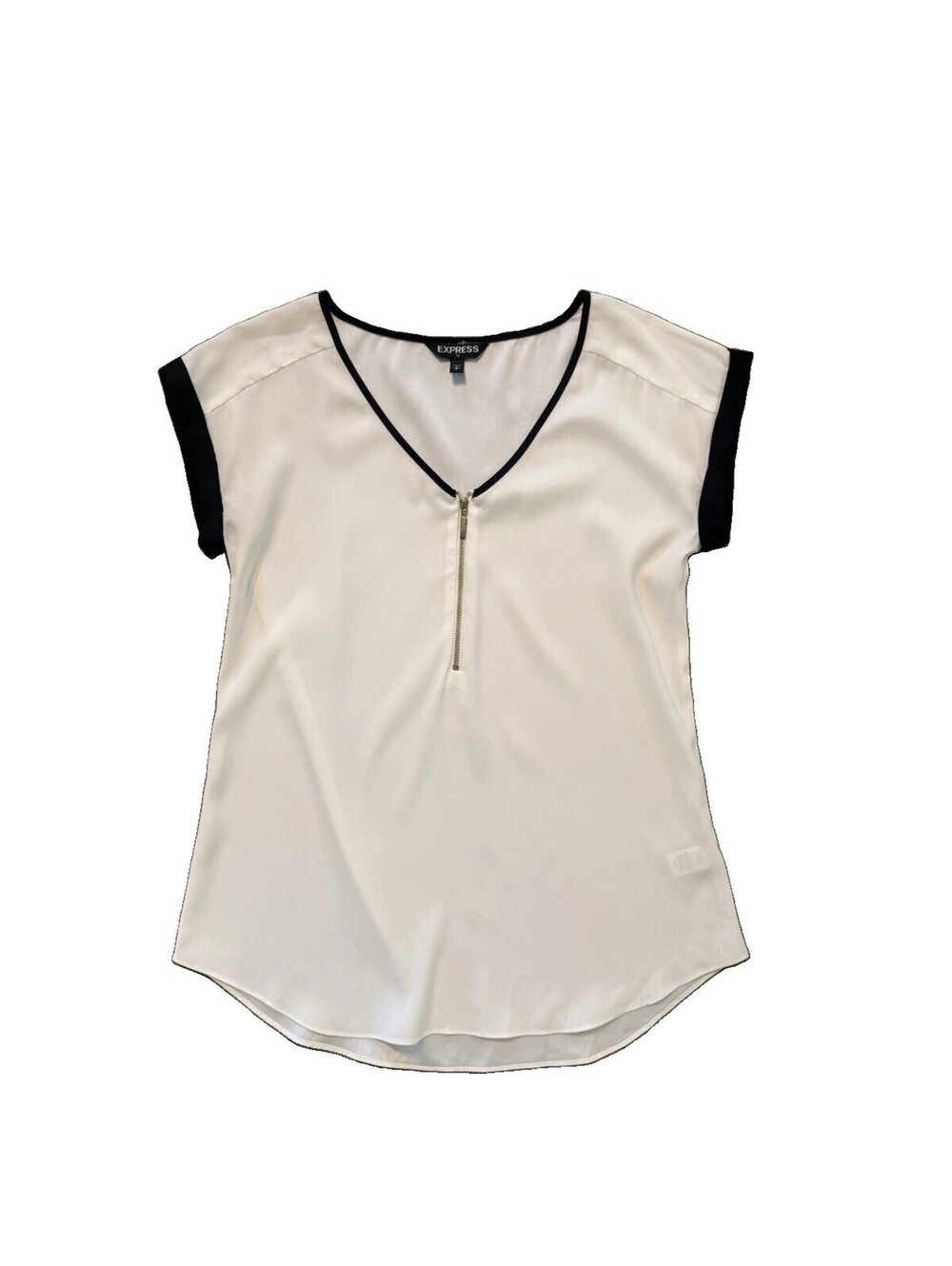 Business Casual Blouse | Women’s | Express | Small | Short Sleeve | White, Black